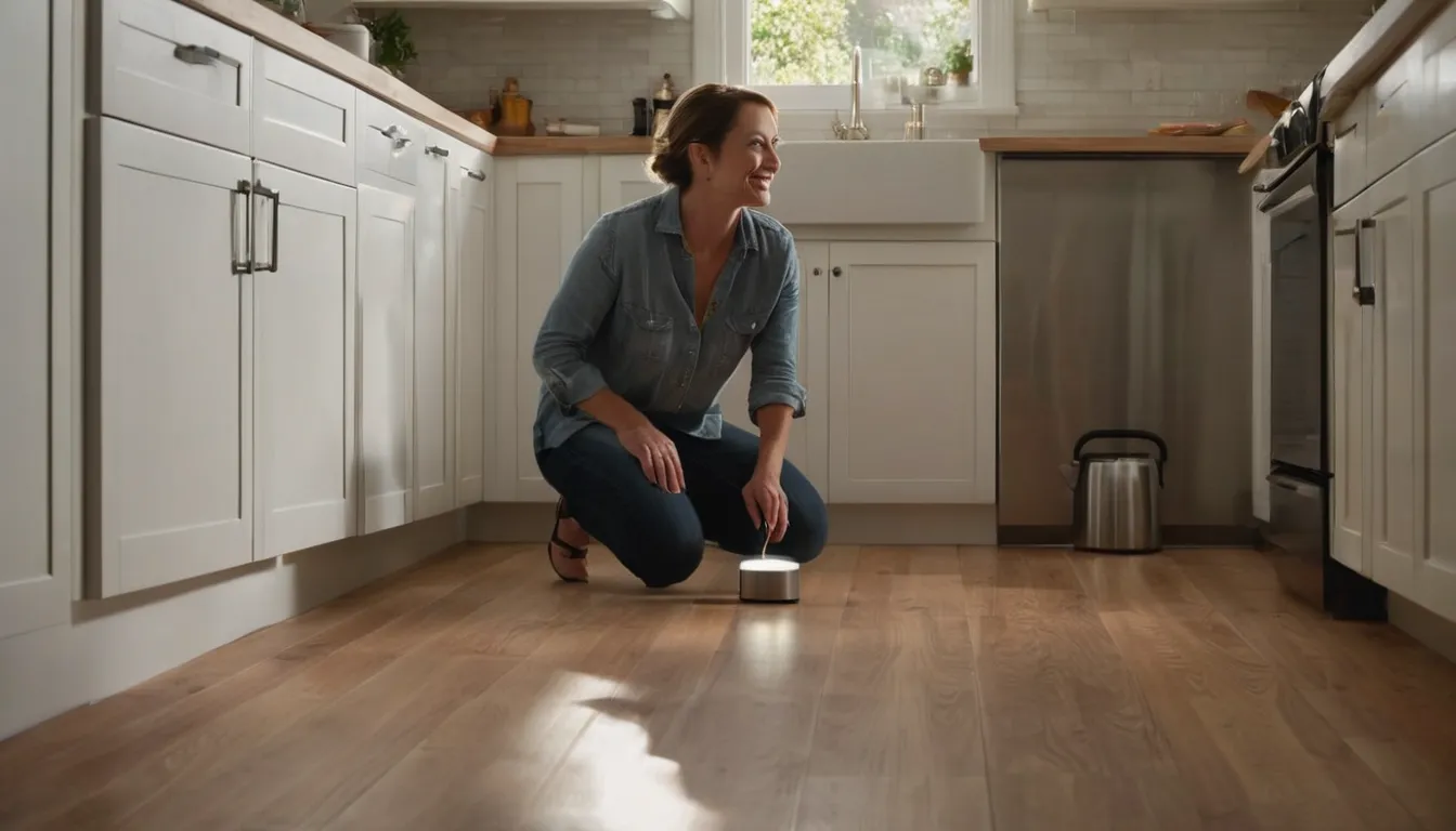 A provider checking a kitchen baseboard for early pest signs in a Miami home